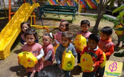 Maternal y Jardín de Niños ARCOIRIS. Recolección de Huevitos de Pascua.