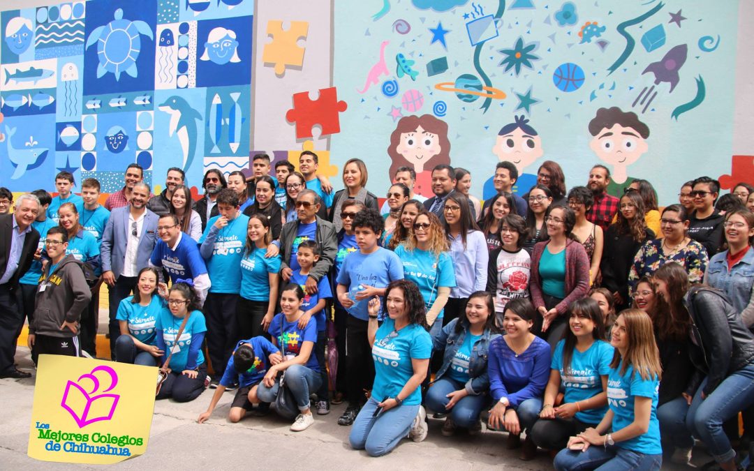 Colegio Palmore. Mural dedicado al autismo.