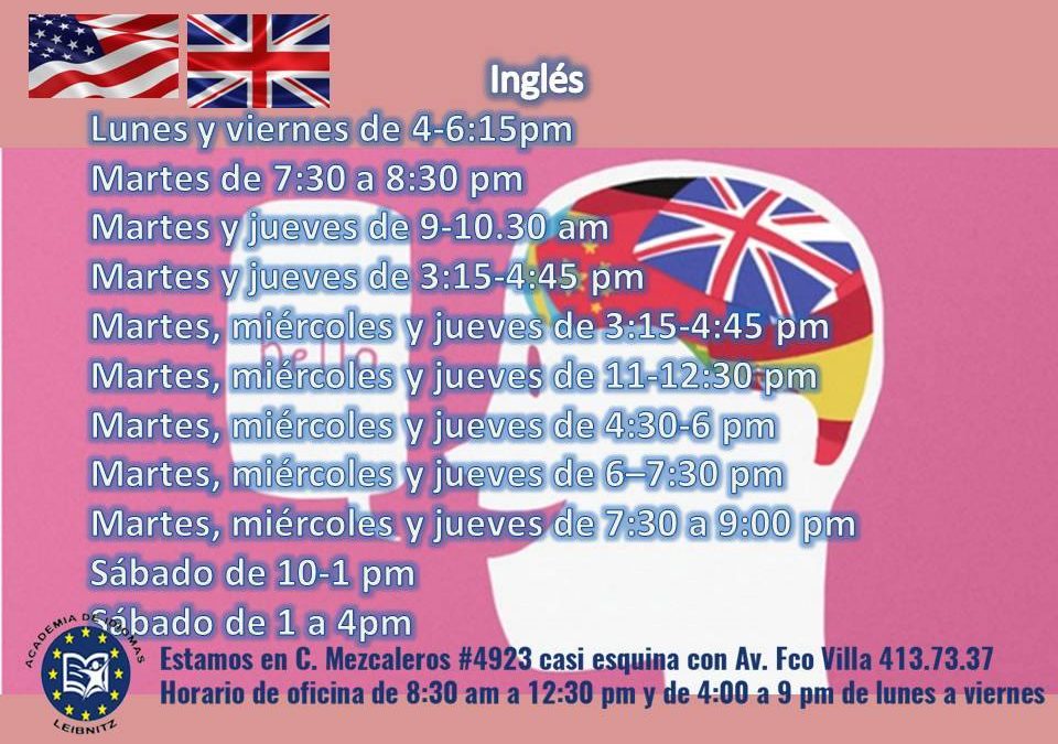 Horarios Academia de Idiomas Leibnitz