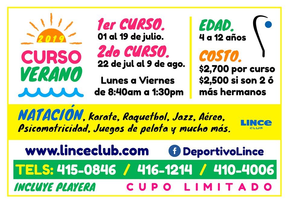 Cursos de Verano. Deportivo Lince.