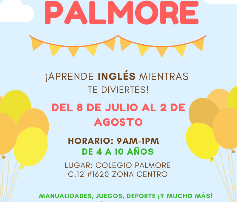 Curso de Verano. Colegio Palmore.