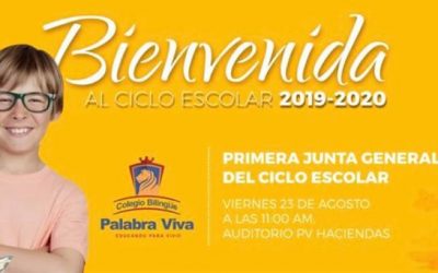 Primera junta general del ciclo escolar 2019-2020 Palabra Viva