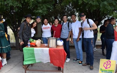 Prepa Allende celebrando el Día de la Independencia